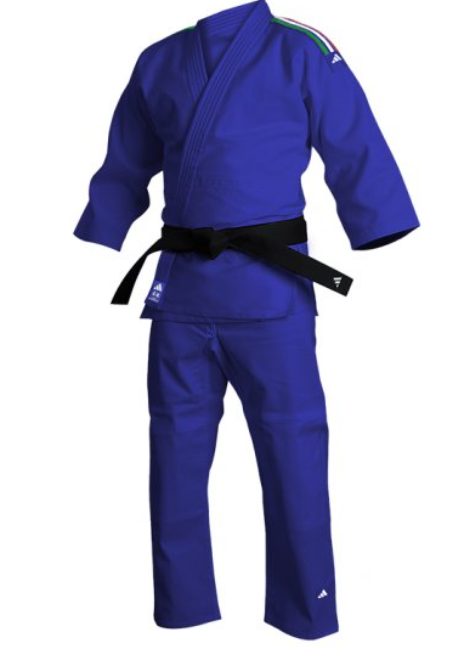 Judogi BLU Adidas J500 Strisce Italia - Fight Club Store