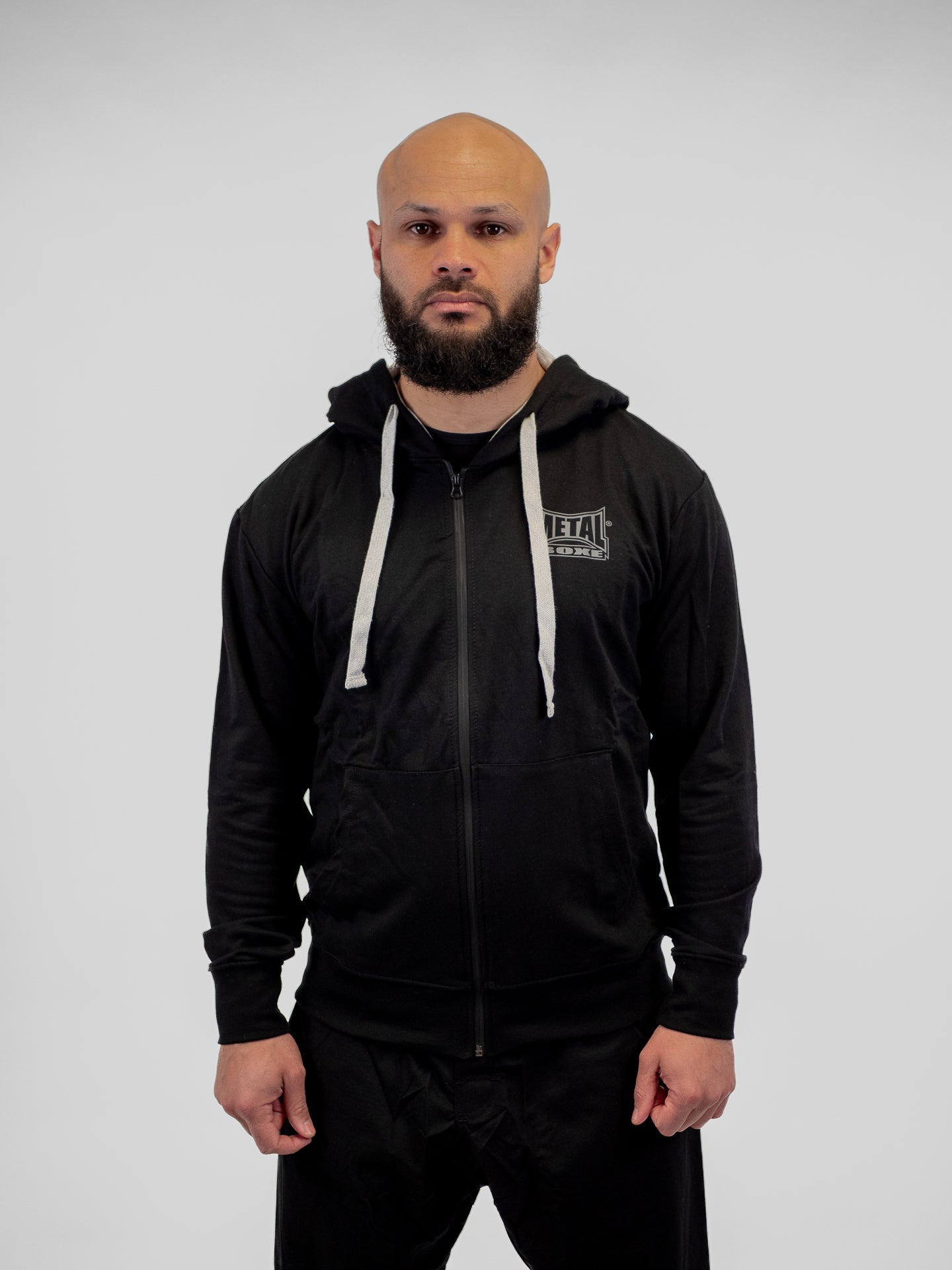 Sudadera con capucha Metal Boxe Regular Negra