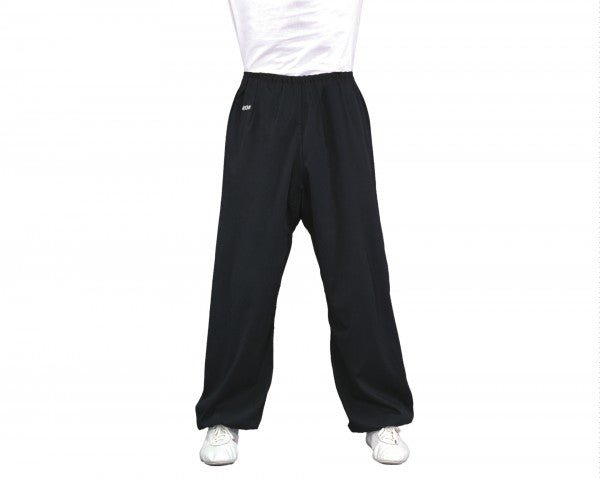 PANTALONI Kung Fu Wushi NERI con elastico Vita e Caviglie - Fight Club Store