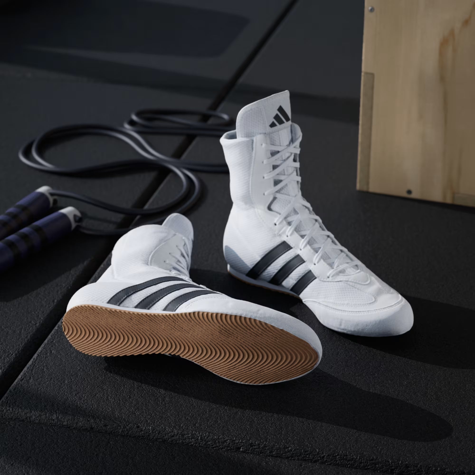 Zapatos de Boxeo Blancos Adidas Box Hog 2