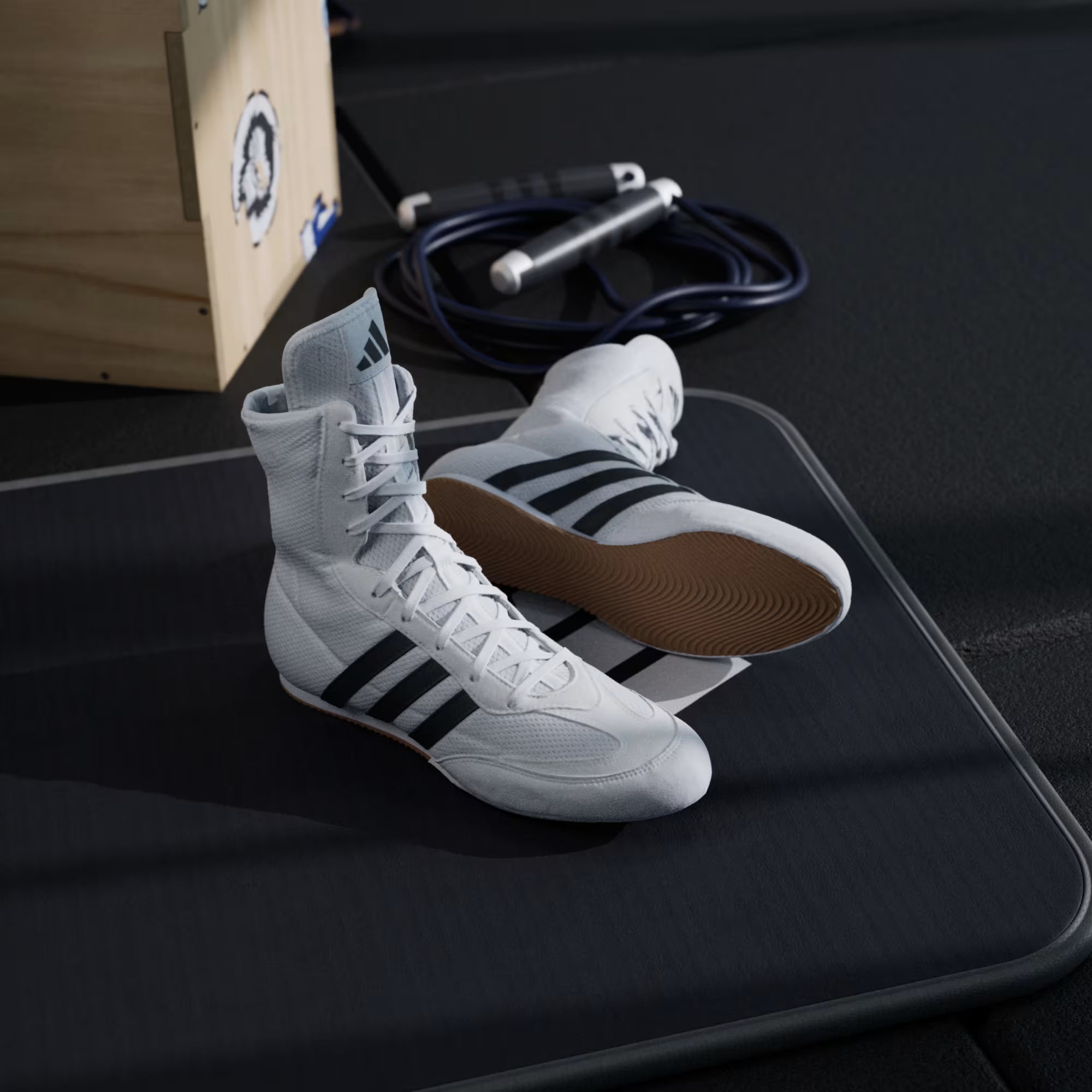 Zapatos de Boxeo Blancos Adidas Box Hog 2