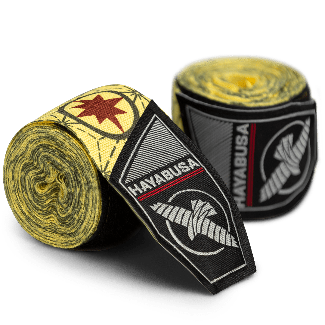 Par de bandagens Hayabusa Marvel Hero Elite Capitão Marvel enroladas com Hala Star