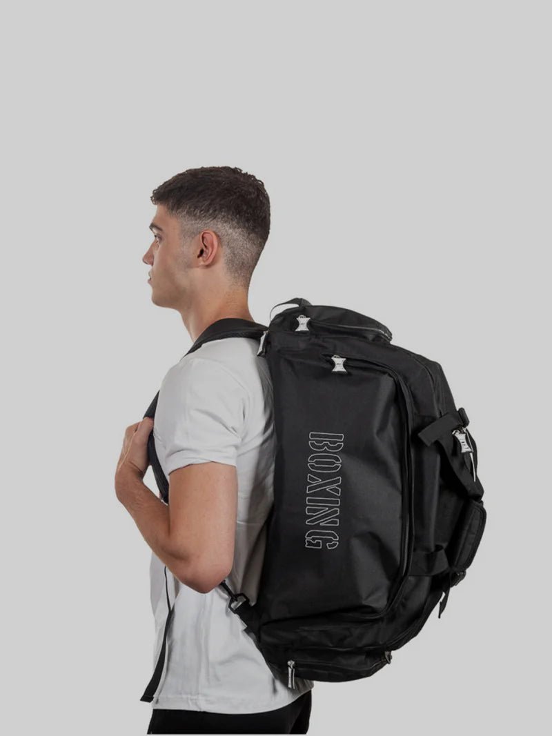Mochila desgastada Boxing de metal con estampado Boxing lateral