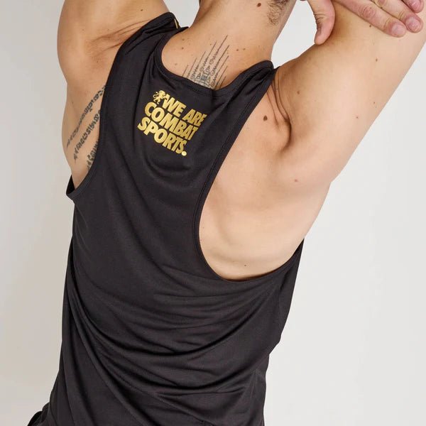 Rear view of the black Leone DNA tank top showing ventilation on the back