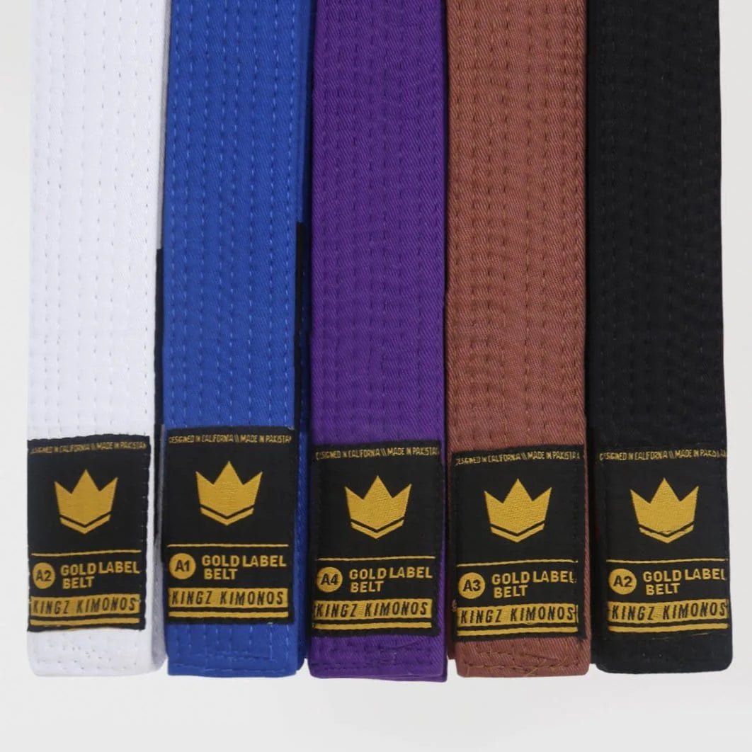 Cintura BJJ Kingz Gold Label V2 | Cintura Jiu Jitsu 100% Cotone - Fight Club Store