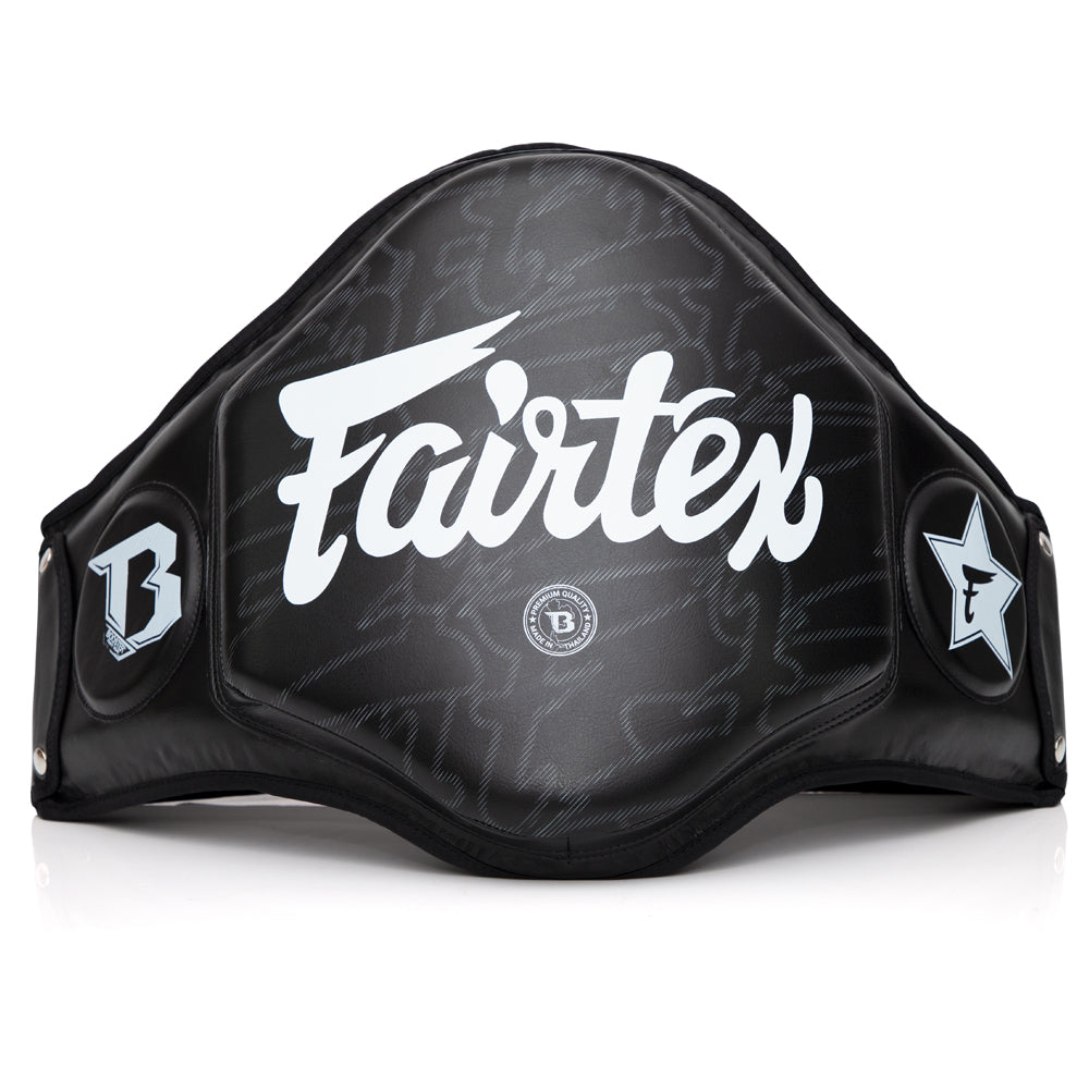 Черный защитный пояс FXB Fairtex для инструкторов с усиленными мишенями