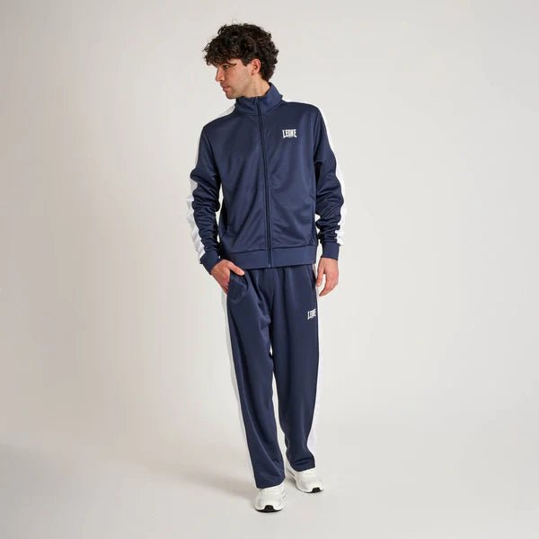 Leone technical tracksuit set for men with high-neck jacket and sports trousers