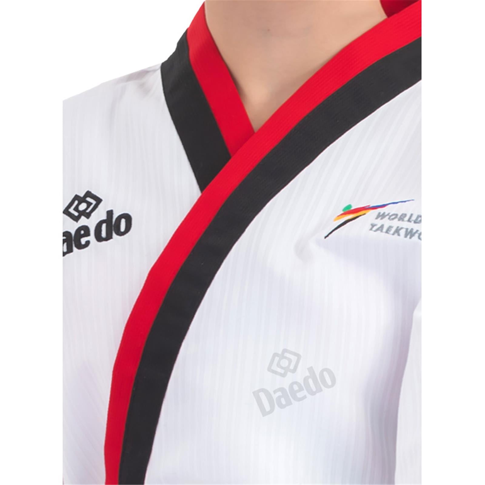 Dobok Poom Donna Bianco-Rosso Daedo WT