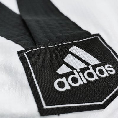 Dobok con rayas Adidas Cuello Negro Luchador