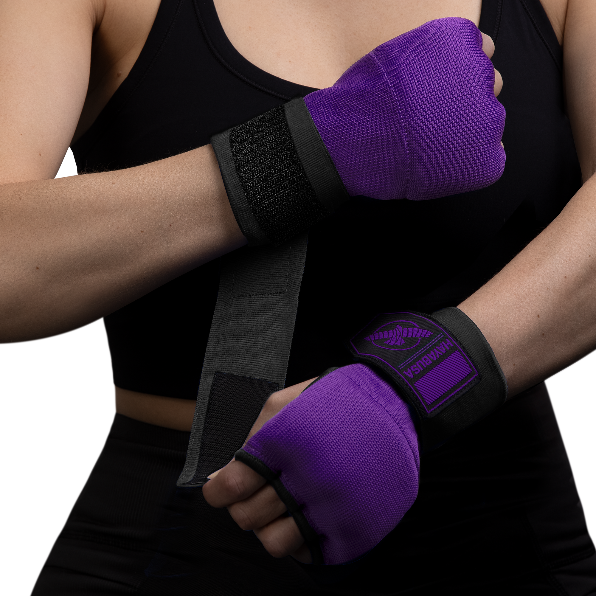 Fasce rapide Hayabusa Quick Gel colore Viola Deep Purple con imbottitura ibrida gel e foam.