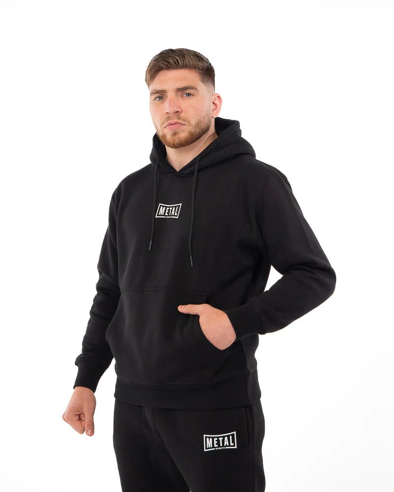 Detaliu din buzunar frontal și cusături rezistente Black Metal Boxing