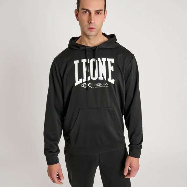 Leone1947 Logo Lichtgewicht technisch sweatshirt met capuchon en zwart centraal logo
