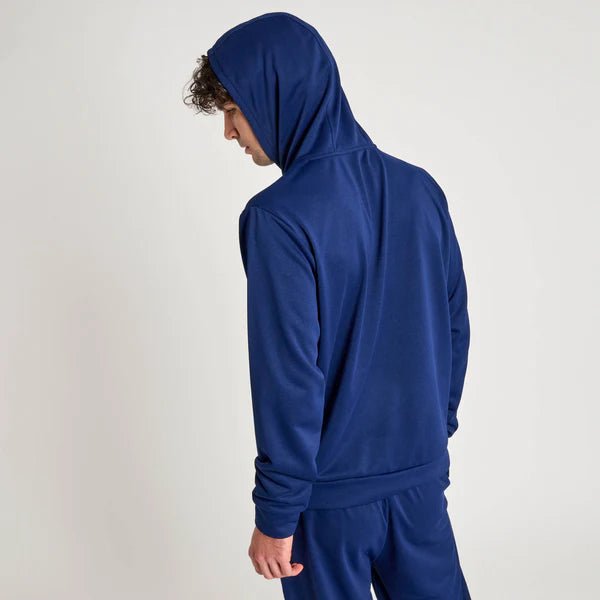 Leone1947 Logo Sweatshirt técnica retro leve com capuz e logótipo central azul escuro