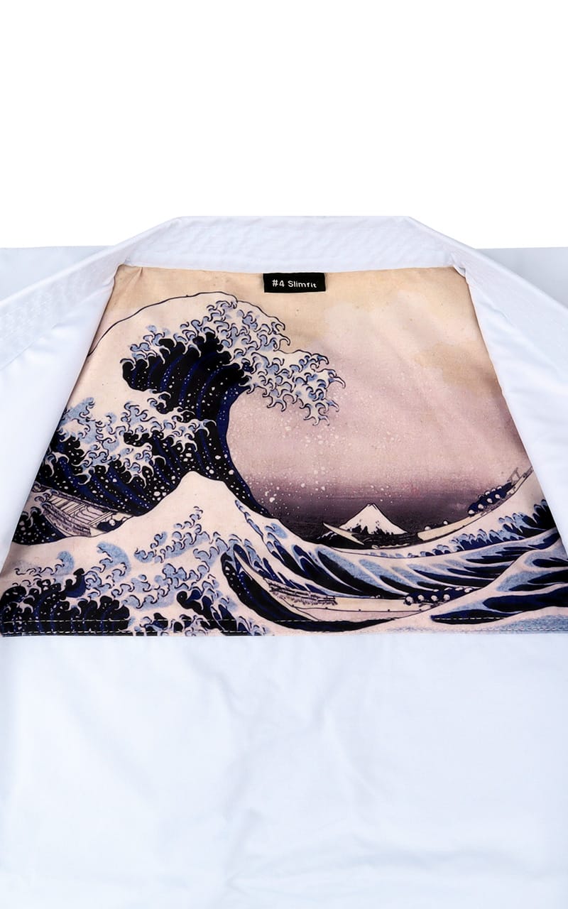 Giacca karategi Tokaido da kata.Interno stampato con disegno giapponese