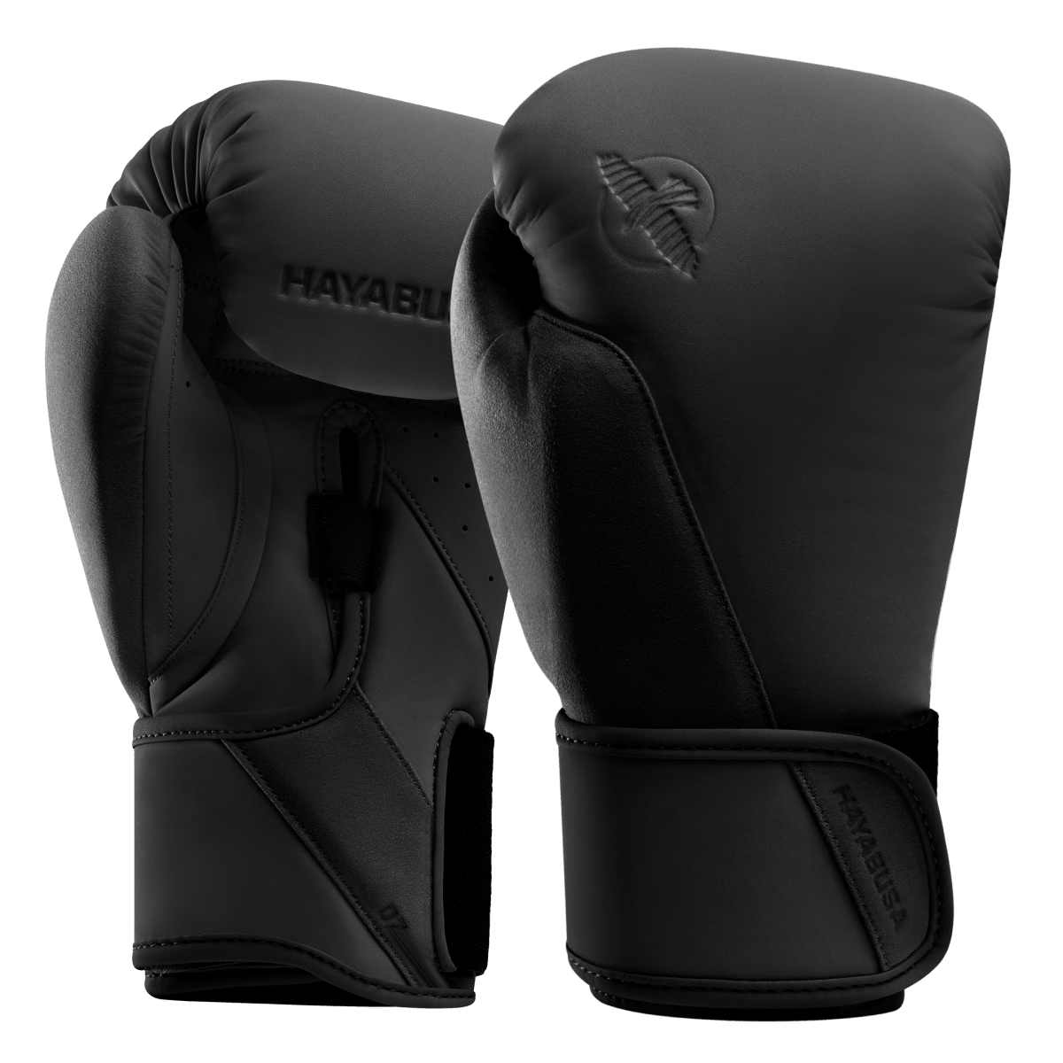 Luvas de boxe pretas Hayabusa T360 vistas de frente em close