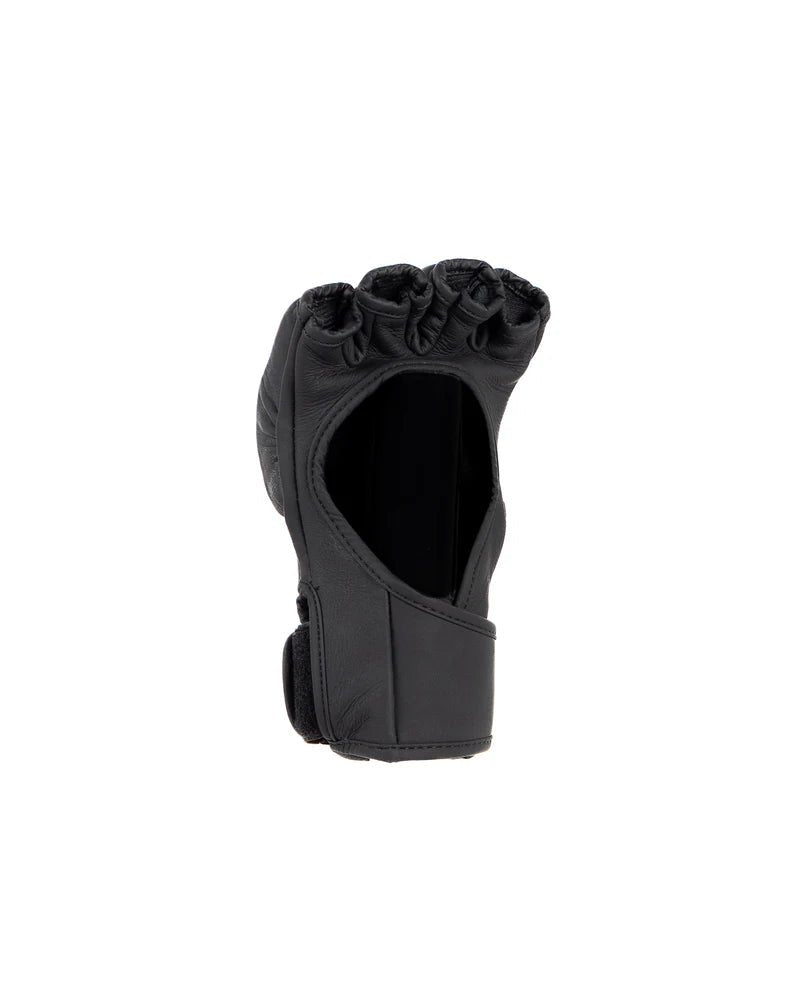Vista de la palma de los guantes Legacy MMA, diseño sin pulgar para agarre profesional