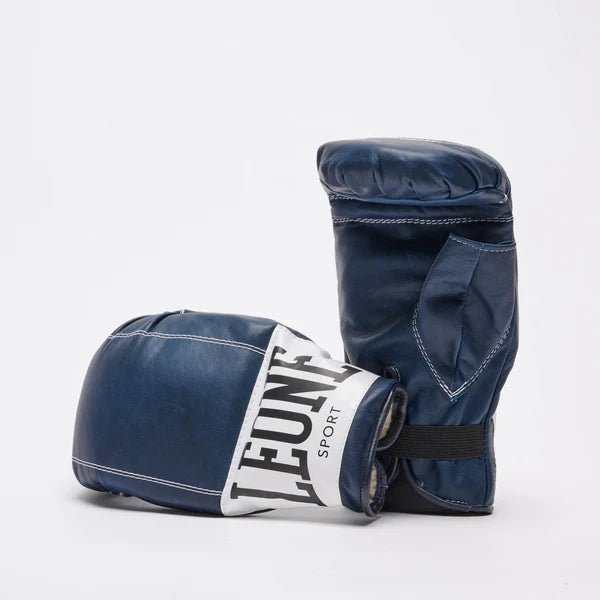 Guantes de bolso Leone Il Mexicano azules en piel vacuno plena flor