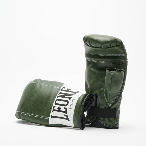Par de guantes de bolso profesionales verdes de Leone Il Mexicano con cierre elástico