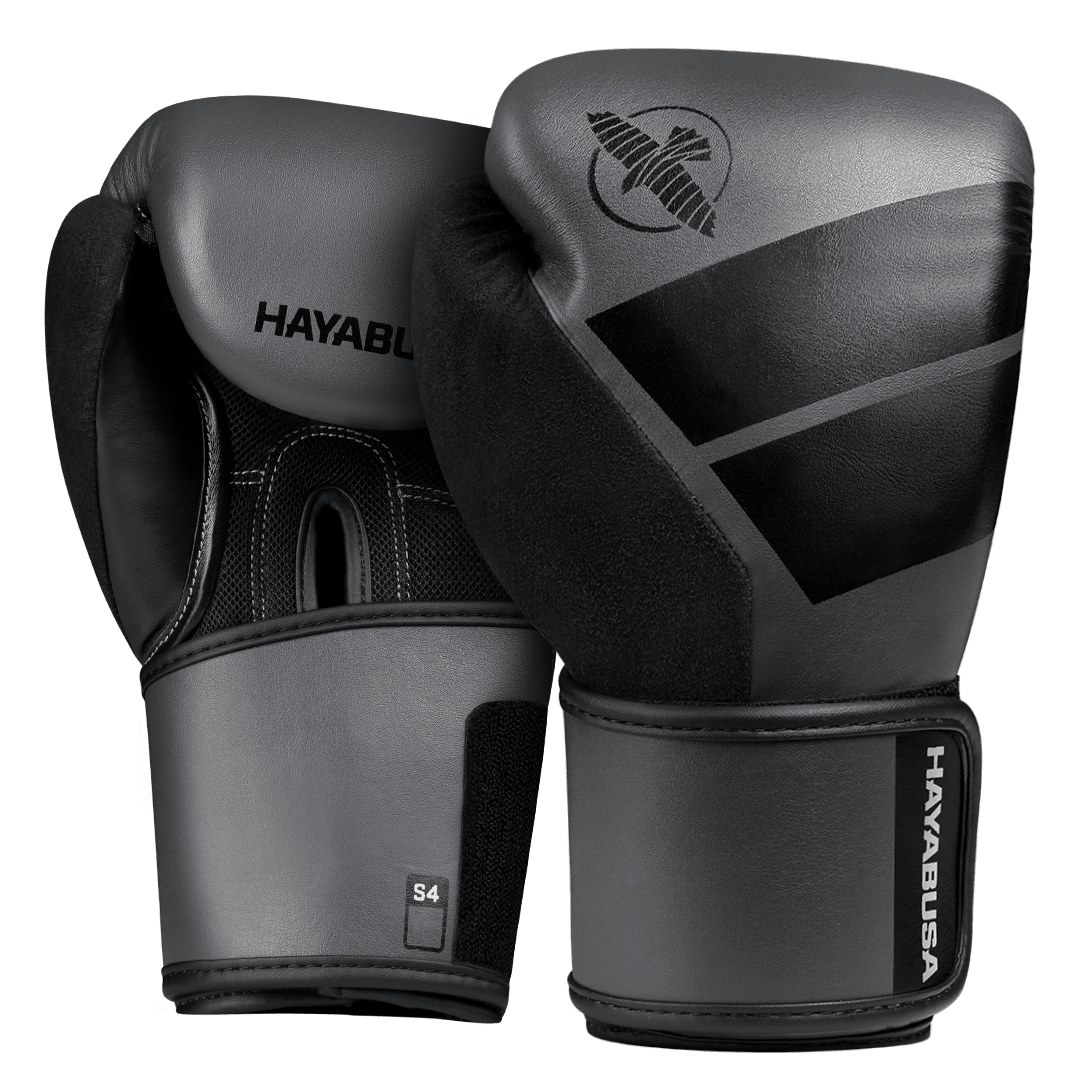 Conjunto de luvas de boxe Hayabusa S4 para crianças em cinza antracite