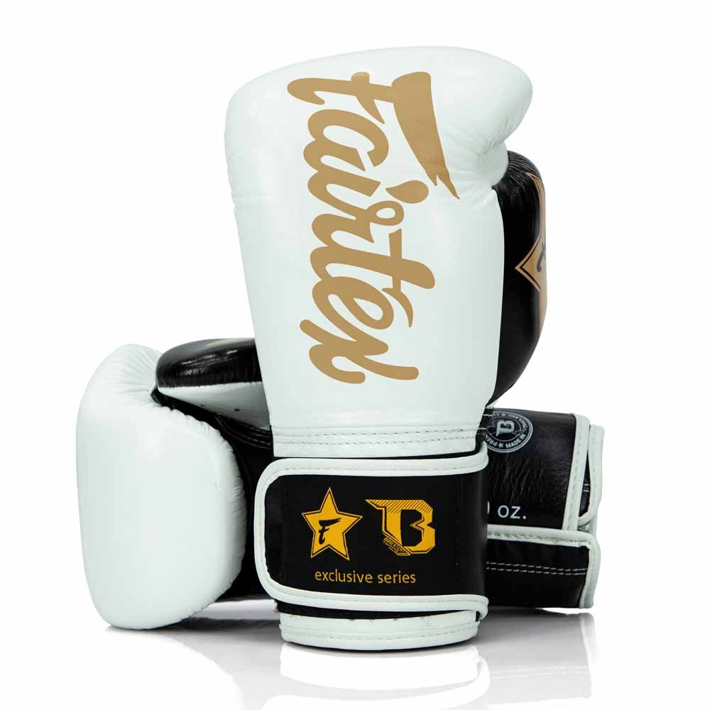 Luvas FXB Fairtex Óticas brancas em couro bovino