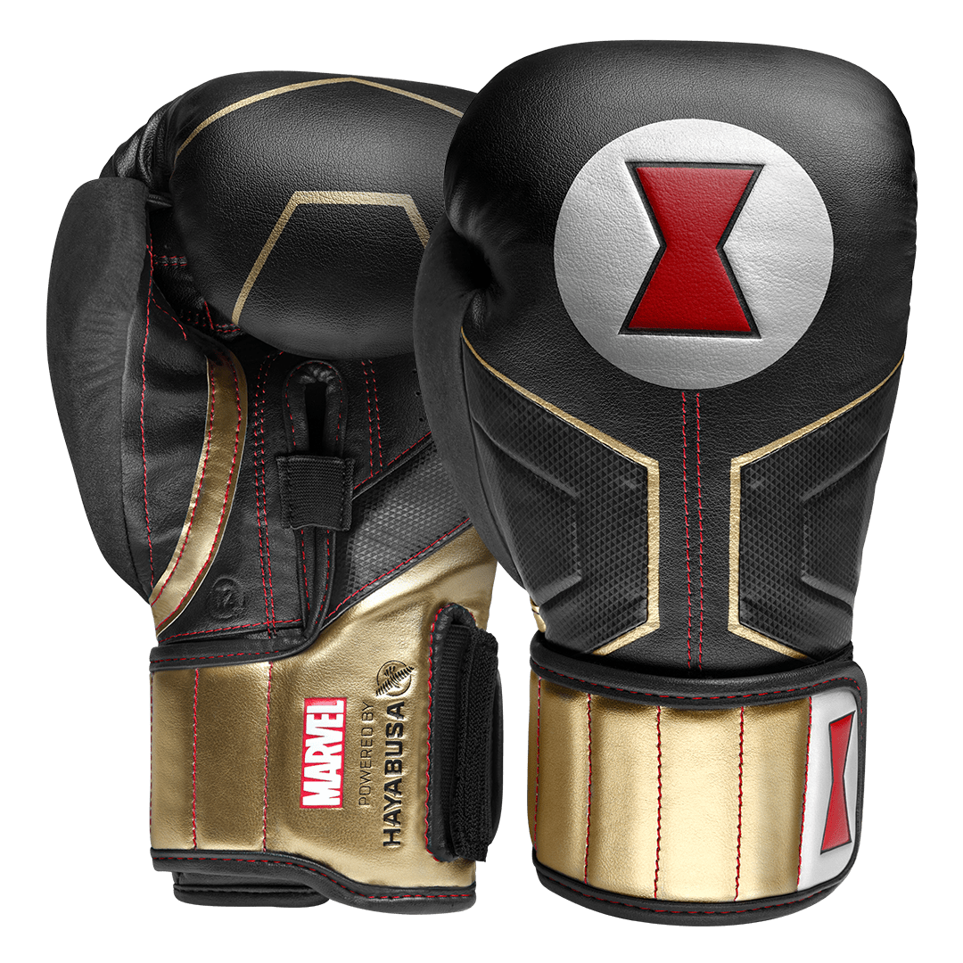 Pereche de mănuși de box Hayabusa Marvel Black Widow Hero Elite în negru și roșu