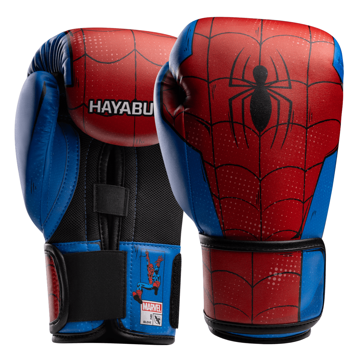 Pereche de mănuși de box Hayabusa Marvel Classic Spider-Man roșii și albastre