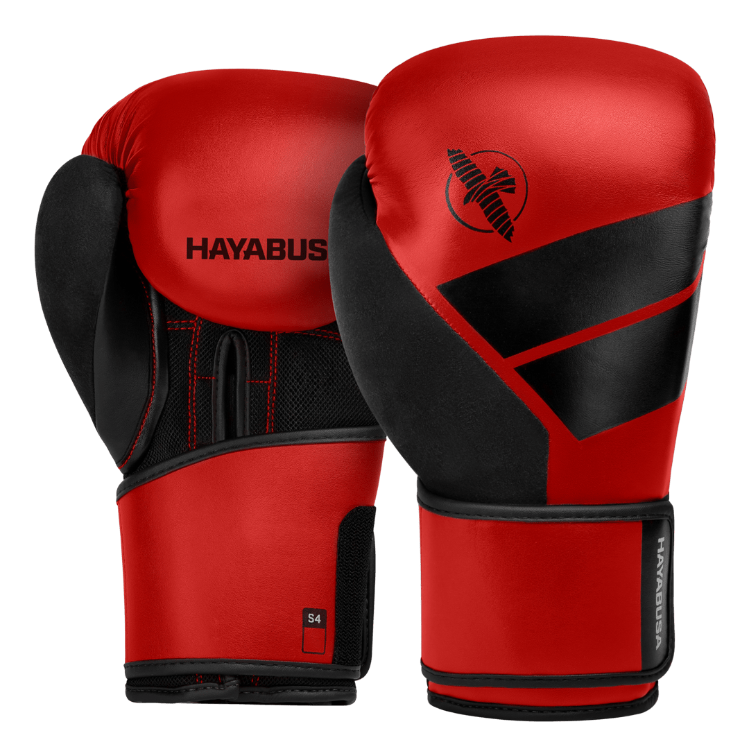 Par de luvas de boxe Hayabusa S4 vermelhas brilhantes