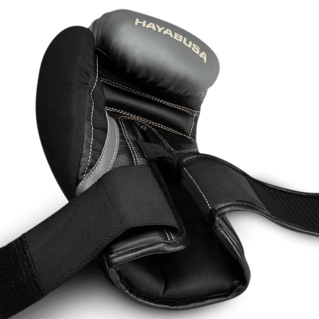 Otwarte paski szaro-czarnych rękawiczek Hayabusa T3
