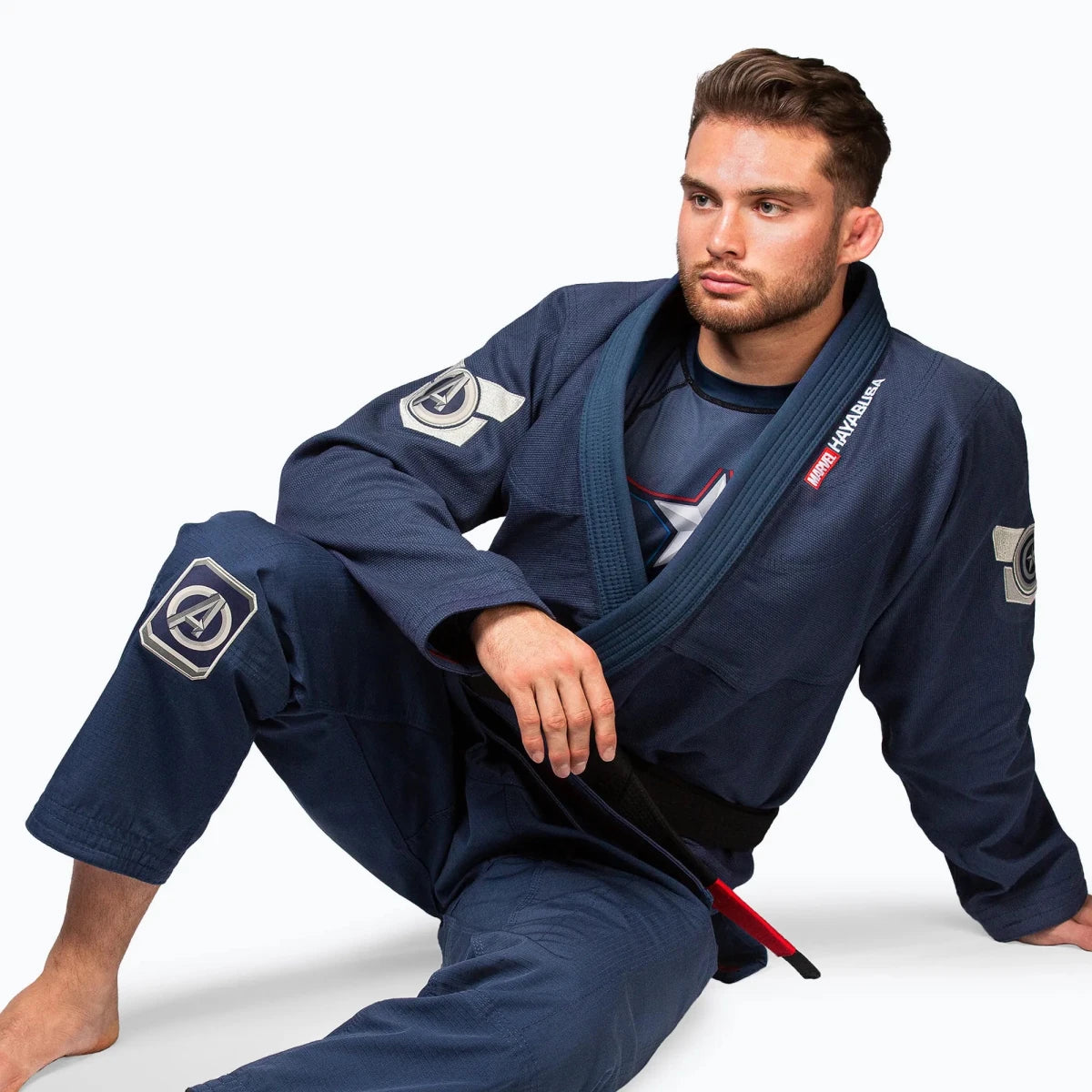 Limitovaná edice Marvel Captain America kimono BJJ Hayabusa modré.