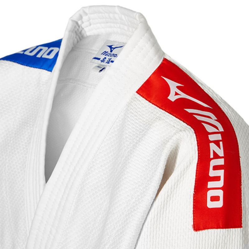 Mizuno Kodomo Plus 350 GR Judogi with Red and Blue Stripes