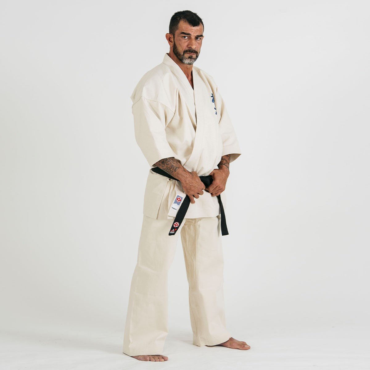 Kimono Karate Kyokushin Yantsu en la variante Tradicional Blanco (Crudo) en algodón crudo.