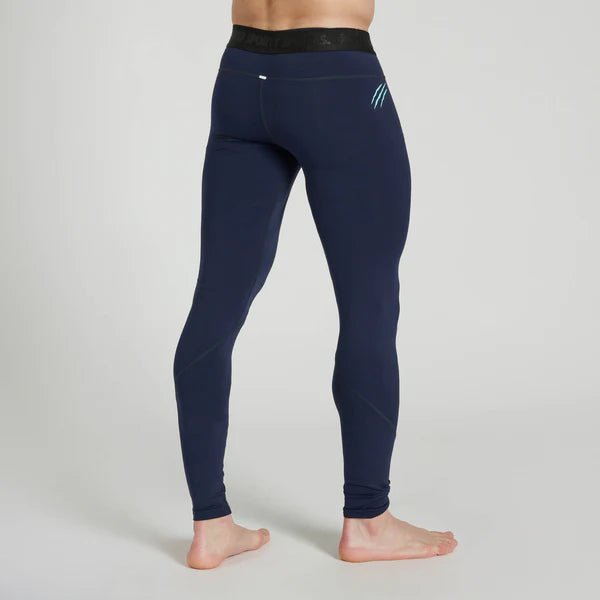 Vue arrière du legging Leone bleu, protection contre l'abrasion