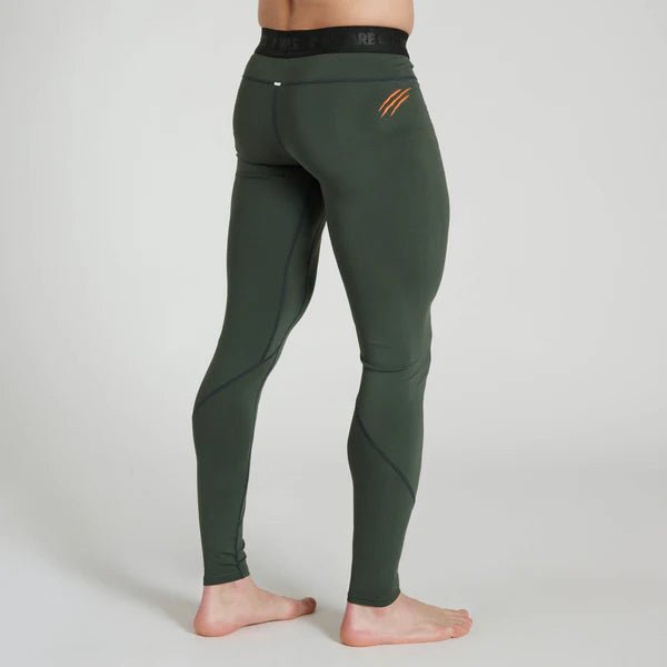 Vue arrière du legging vert Leone pour le MMA et l'entraînement