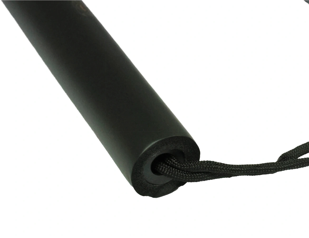 Nunchaku Basic in Gomma Spugna Nero con Corda e Drago