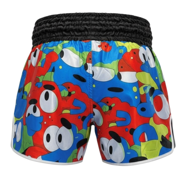 Shorts Muay Thai junior B LEGEND stile fumetto per ragazzi.