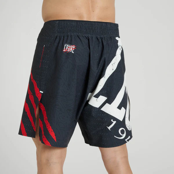 Pantalones cortos de artes marciales mixtas Leone Instinto Primal Gran Logotipo