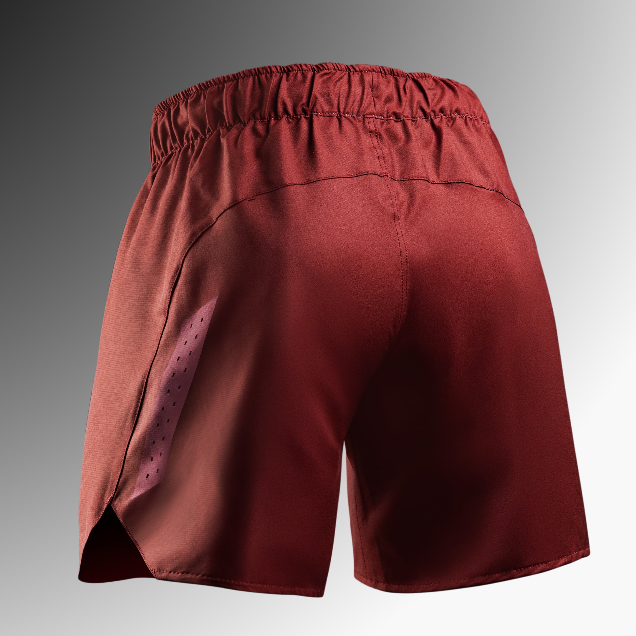 Vista posteriore dei pantaloncini Hayabusa Core rossi, design traspirante e antistrappo