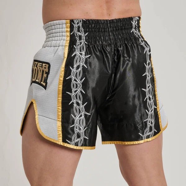 Rear angled view showing the construction of the high elastic waistband