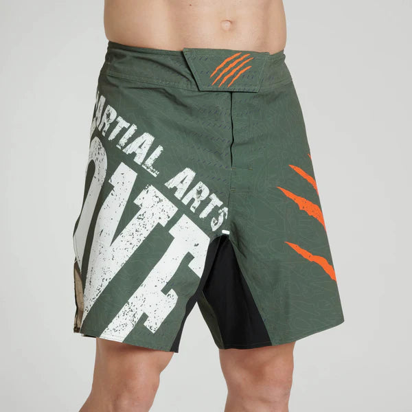 Pantalones cortos de artes marciales mixtas Leone Instinto Primal Gran Logotipo