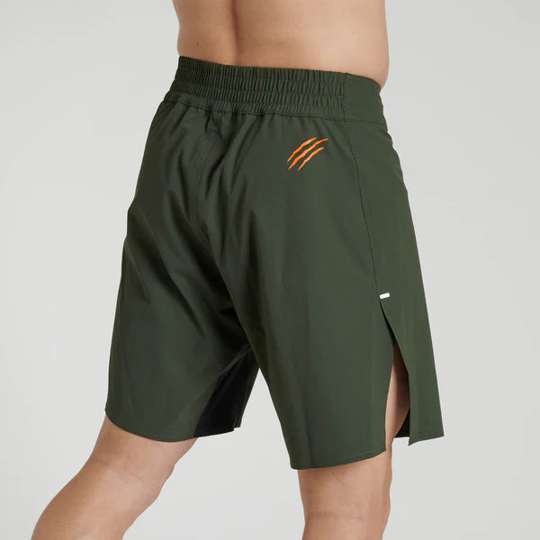 Vue arrière du short vert Leone Primal Instinct avec fentes latérales
