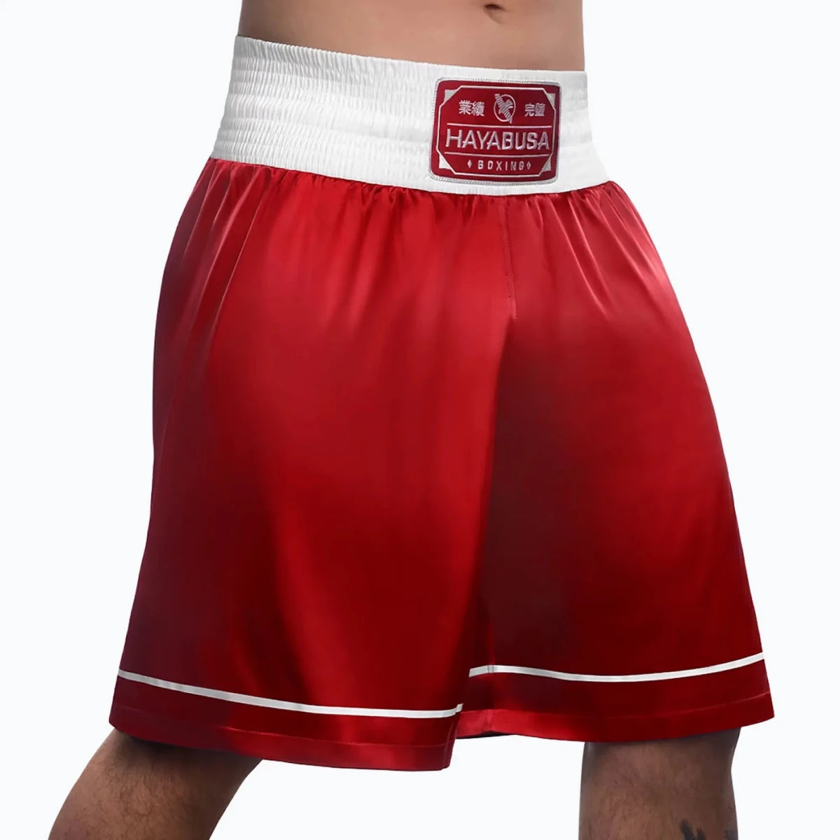 Hayabusa boxing shorts red front