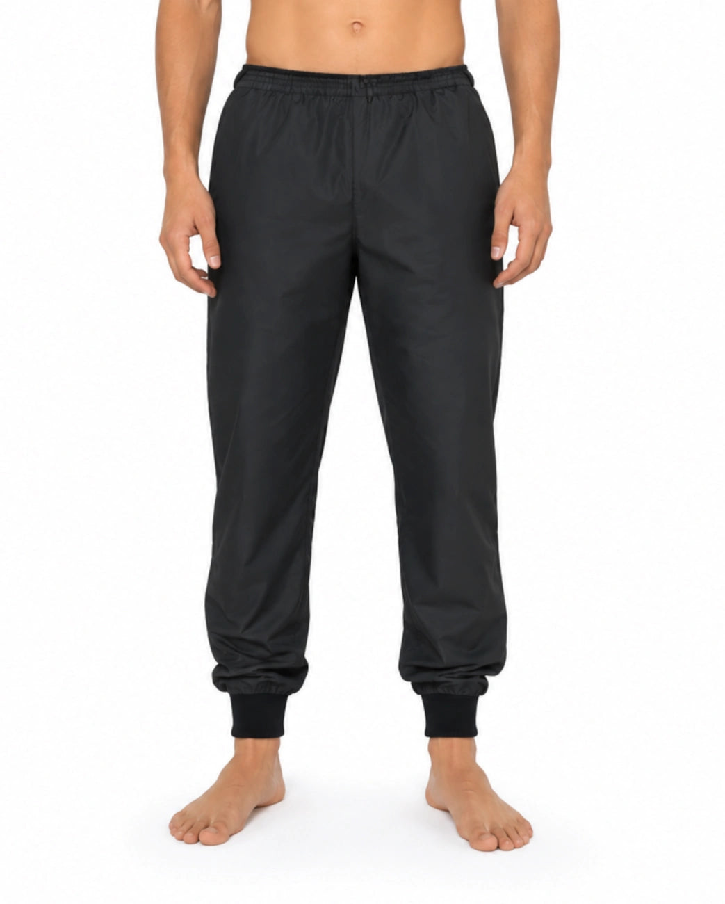 Vista intera dei pantaloni tradizionali da Kung Fu di colore nero in puro cotone
