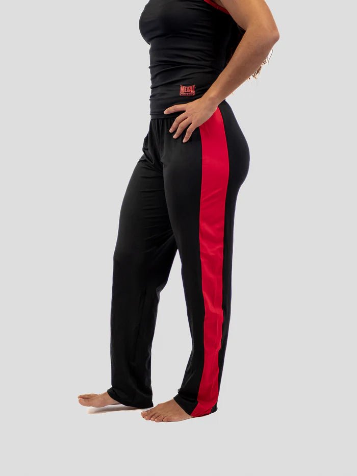 Hlavní čelní pohled Savate Metal Boxer Pants Black Red pro francouzský box