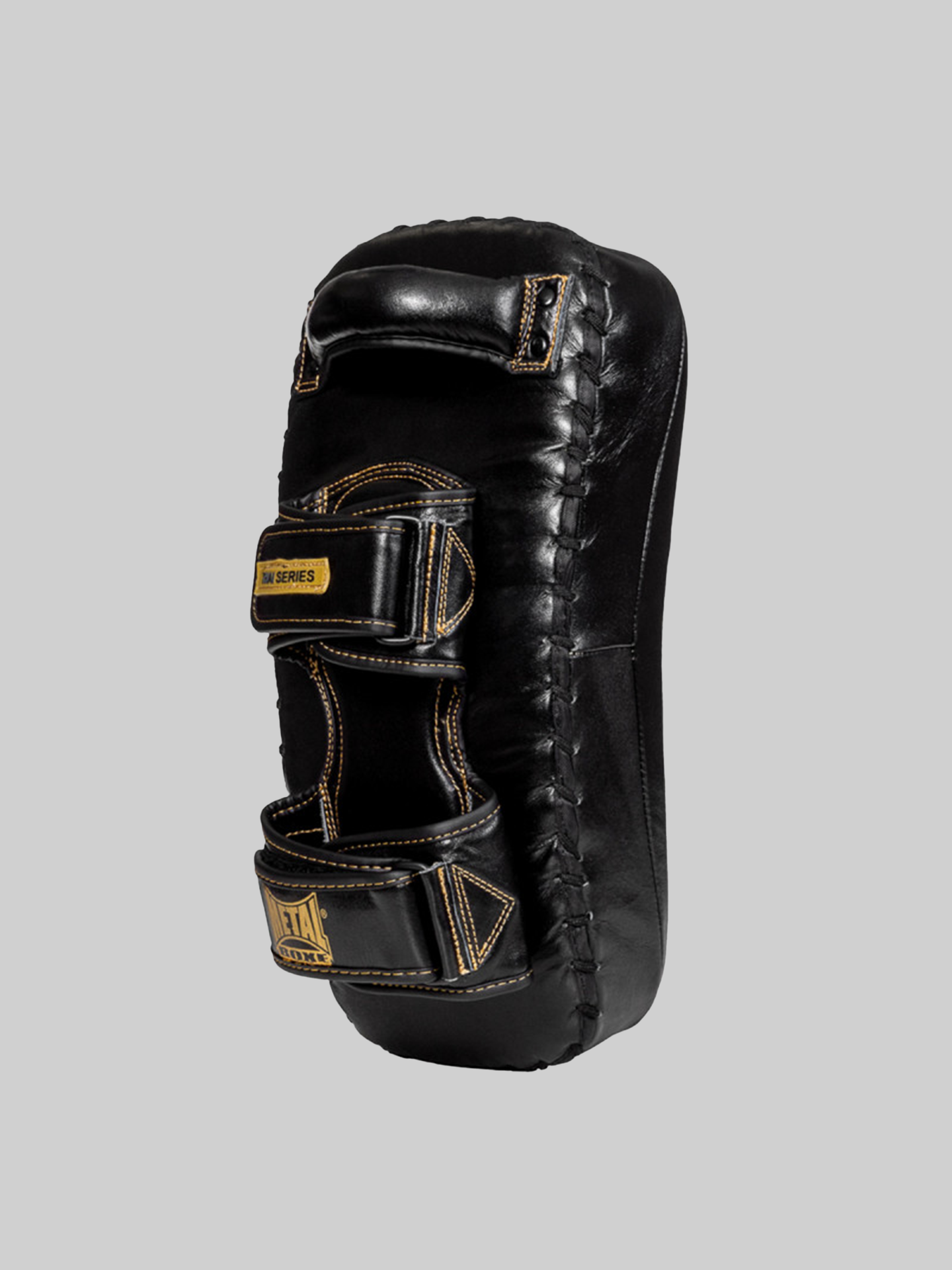 Gebogener Schlagpolster aus Leder Metal Boxe Thai Serie | Dreifacher Schaumstoff