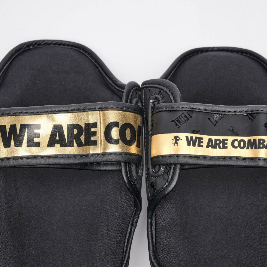 Espinillera Leone DNA Muay Thai Boxeo con Patadas