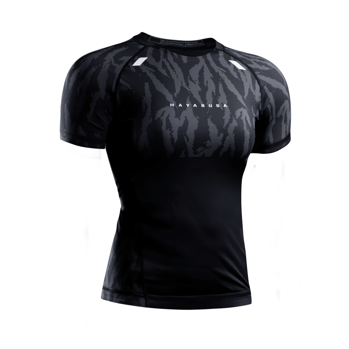 Vista frontal de la licra negra para mujer Hayabusa Apex, diseño de élite para rendimiento en combate