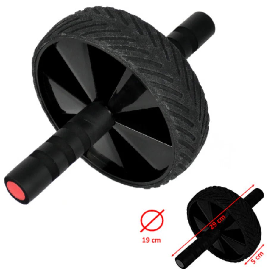 Metal Boxing Duowheel svart bukhjul med dubbla hjul och ergonomiska handtag