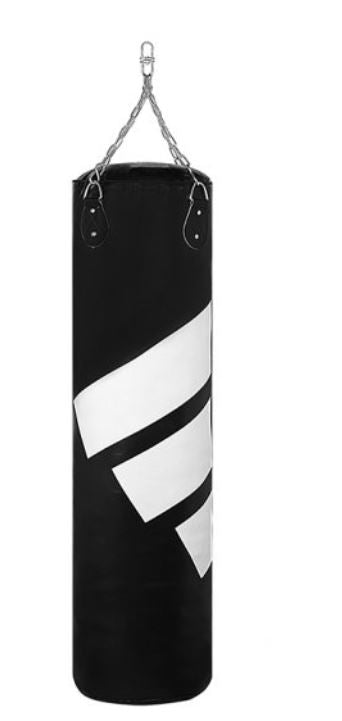 Sacco Adidas 180 cm 65 kg.Colore nero con logo Adidas in bianco.Completo di catene con snodo girevole