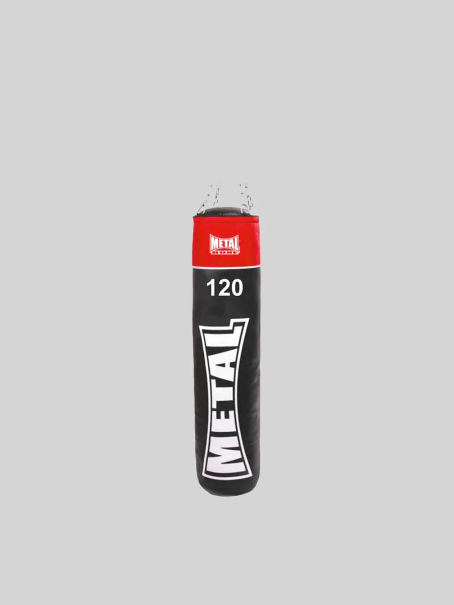 Saco de pancadas Full Metal Boxing Club Line, altura 120 cm, peso 35 kg, para treinamento de braços.