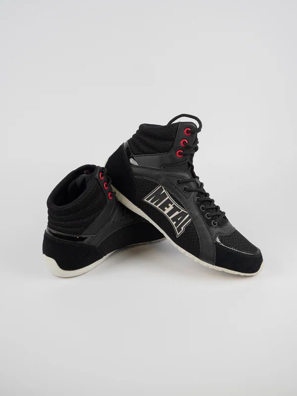 Par de zapatillas de boxeo Metal Boxe Viper III negras, diseño multibox y estable